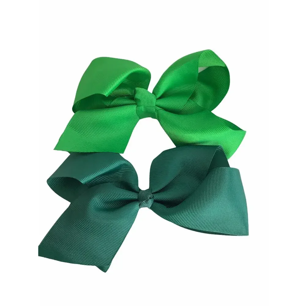 BUNDLE Girl’s Lot of 2 Teal Green Hair Bow Clips NEW